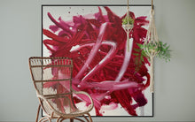 Indlæs billede til gallerivisning Red ocean (150 x 150 cm)